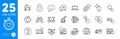 Outline icons set. Buy button, Question mark and Touchscreen gesture icons. For website app. Vector