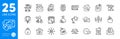 Outline icons set. Inspect, Cash and Potato icons. For website app. Vector