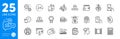 Outline icons set. Online voting, Journey and Startup icons. For website app. Vector