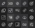 Outline icons thin flat design, modern line stroke Royalty Free Stock Photo