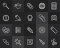 Outline icons thin flat design, modern line stroke