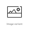 outline image variant vector icon. isolated black simple line element illustration from user interface concept. editable vector