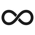 Outline infinity icon illustration isolated vector sign symbol Royalty Free Stock Photo
