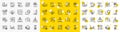 Outline Inflation, Cloud computing and People chatting line icons. For web app. Vector