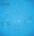 Outline infographic business vector elements. Modern thin line.