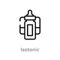 outline isotonic vector icon. isolated black simple line element illustration from gym and fitness concept. editable vector stroke