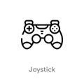 outline joystick vector icon. isolated black simple line element illustration from electronic devices concept. editable vector