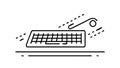 Outline Keyboard Icon for Computing and Digital Concepts, vector design Generative AI Royalty Free Stock Photo