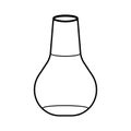 Outline Laboratory Flask icon. Schools Supplies. Isolated Royalty Free Stock Photo