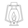 Outline lamp kerosene old lantern camping