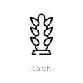 outline larch vector icon. isolated black simple line element illustration from nature concept. editable vector stroke larch icon Royalty Free Stock Photo