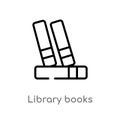 outline library books vector icon. isolated black simple line element illustration from education concept. editable vector stroke