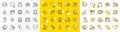 Outline Like, Share and Face biometrics line icons. For web app. Vector