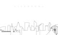 Outline Liverpool skyline. Royalty Free Stock Photo