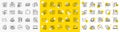 Outline Mail newsletter, Puzzle and Notebook line icons. For web app. Vector