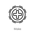 outline make vector icon. isolated black simple line element illustration from user interface concept. editable vector stroke make