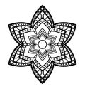 Mandala Mehendi flower star tattoo drawing design