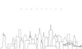 Outline Manhattan skyline. Royalty Free Stock Photo