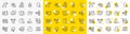 Outline Manual, Nurse and Settings blueprint line icons. For web app. Vector