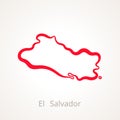 El Salvador - Outline Map