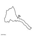 Outline map of Eritrea vector design template. Editable Stroke.