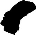 Grand Cape Mount Liberia silhouette map with transparent background