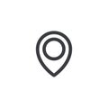 Outline map location icon. Location tag. Element for design ui app website interface. Position pin Royalty Free Stock Photo