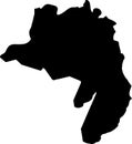Lofa Liberia silhouette map with transparent background