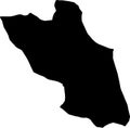 Misratah Libya silhouette map with transparent background