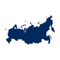 Outline map of Russia. Isolated vector illustration