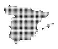Dot map of Spain Royalty Free Stock Photo
