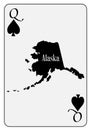 USA Playing Card Queen Spades Royalty Free Stock Photo