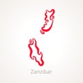 Zanzibar - Outline Map