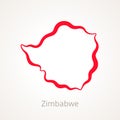 Zimbabwe - Outline Map