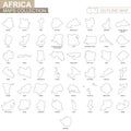 Outline maps of African countries collection