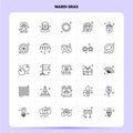 OutLine 25 Mardi Gras Icon set. Vector Line Style Design Black Icons Set. Linear pictogram pack. Web and Mobile Business ideas Royalty Free Stock Photo