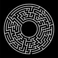 Outline Maze Vector BG. Making Decision Concept Royalty Free Stock Photo