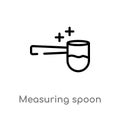 outline measuring spoon vector icon. isolated black simple line element illustration from miscellaneous concept. editable vector