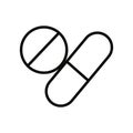 outline medical drugs icon, tablets icon symbol flat Royalty Free Stock Photo