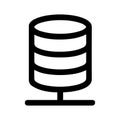 Outline Minimalist Database Server Structure Simple Data Storage Icon Royalty Free Stock Photo