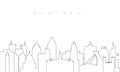 Outline Montreal skyline. Royalty Free Stock Photo