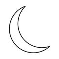 Outline moon icon. illustration vector symbol on backround white