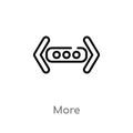 outline more vector icon. isolated black simple line element illustration from user interface concept. editable vector stroke more
