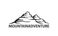 Outline mountain range logo silhouette Royalty Free Stock Photo