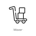 outline mover vector icon. isolated black simple line element illustration from food concept. editable vector stroke mover icon on