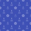 Outline new year seamless pattern Royalty Free Stock Photo