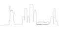 Outline of a New York cityscape Royalty Free Stock Photo