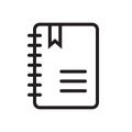 Outline notepad icon, note book icon illustration vector symbol Royalty Free Stock Photo
