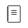 Outline notepad icon, note book icon illustration vector symbol Royalty Free Stock Photo