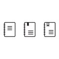 Outline notepad icon, note book icon illustration vector symbol Royalty Free Stock Photo